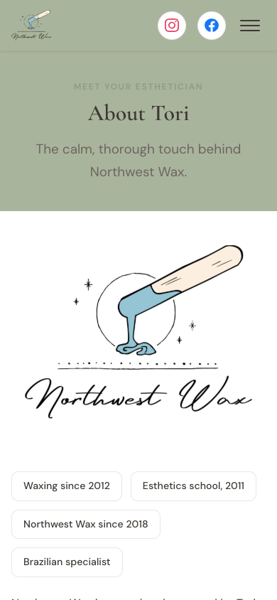 Northwest Wax redesign after