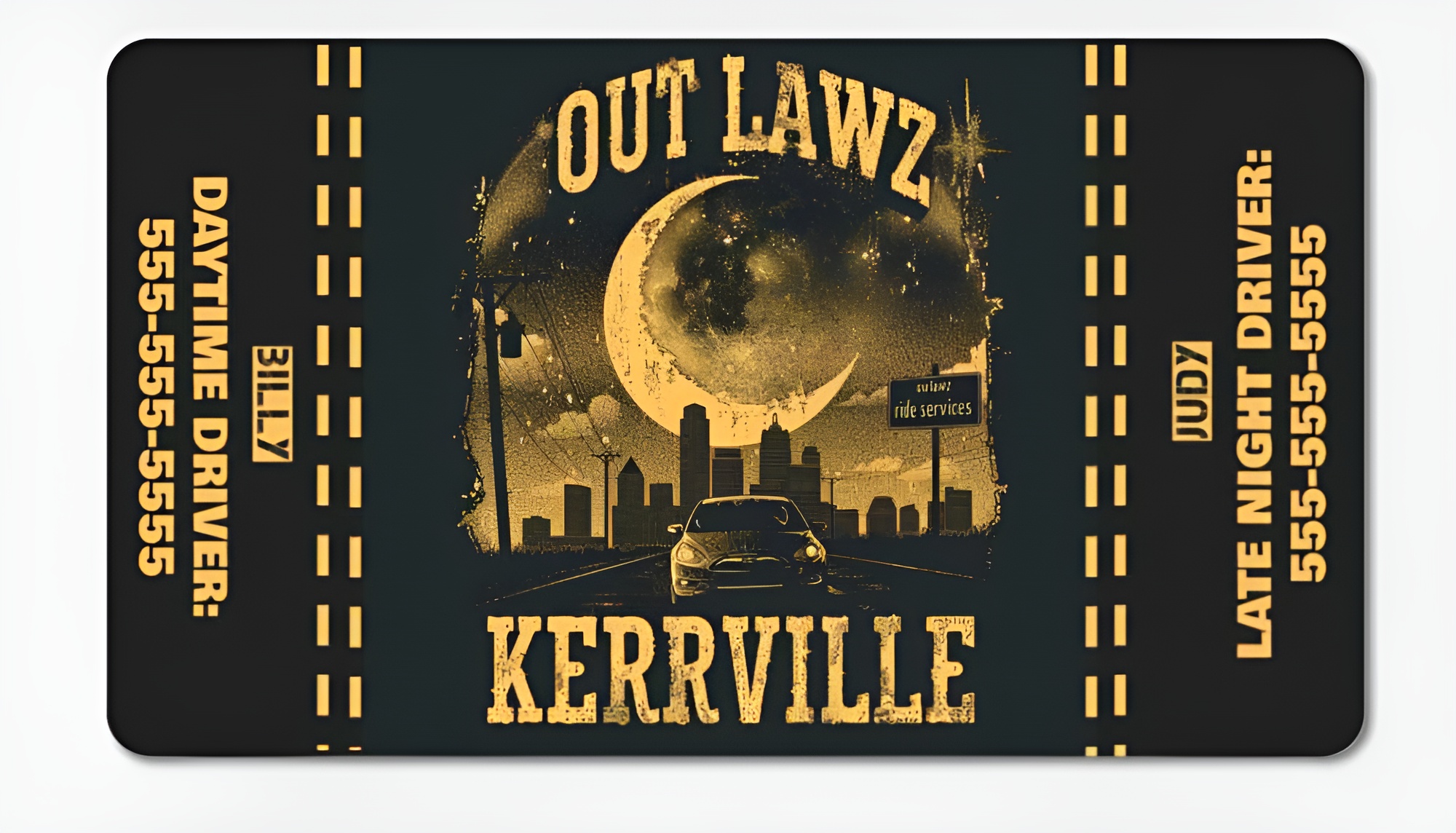 Outlawz business card front