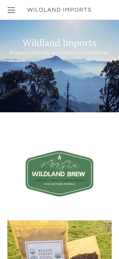Wildland Weebly site before